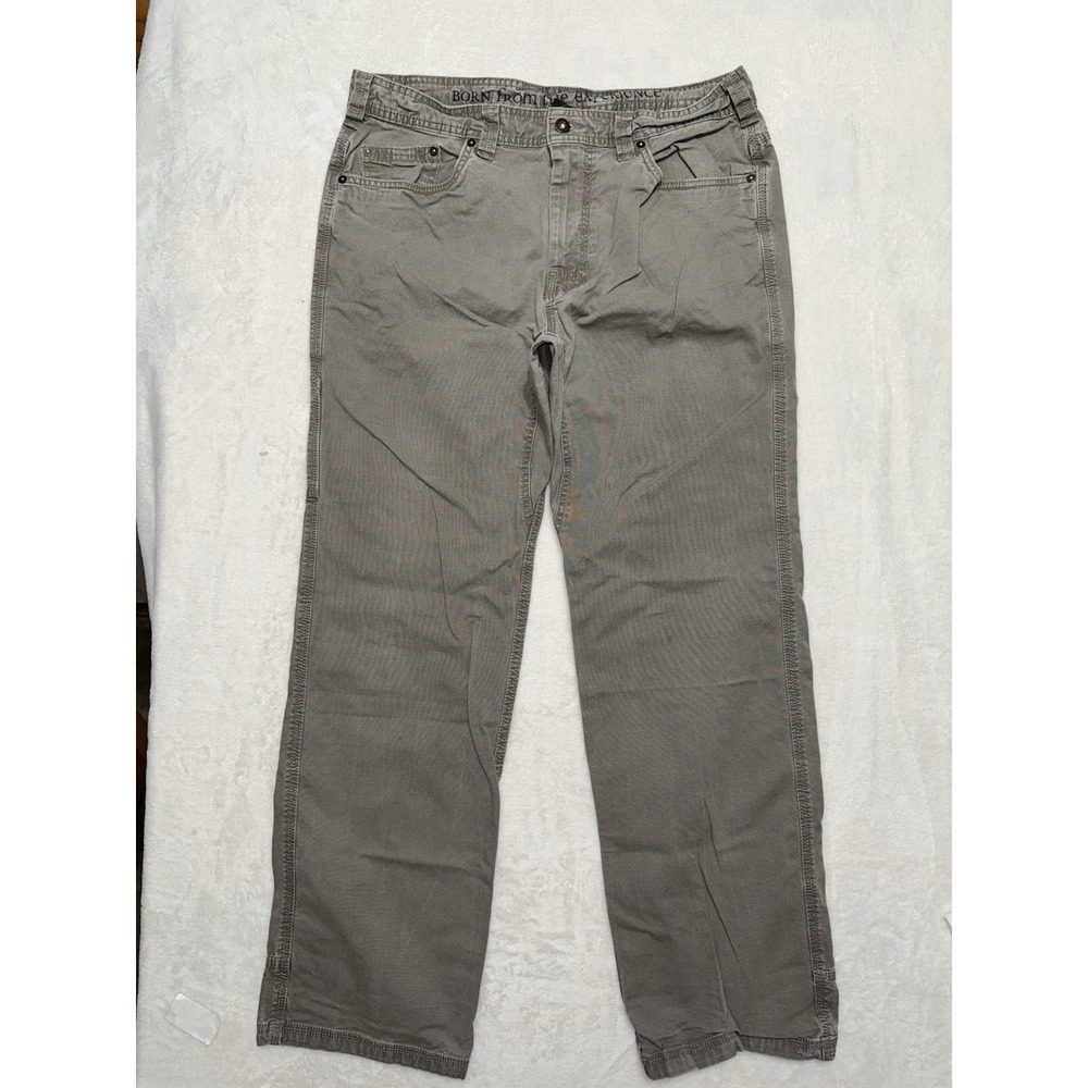 PrAna Mens Gray Born From The Experience Climbing Outdoors Size 35